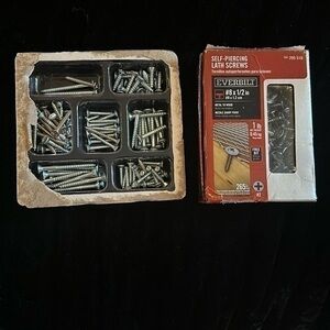 Various Silver Screws Self Piercing Laith and various sizes 1/2 inch